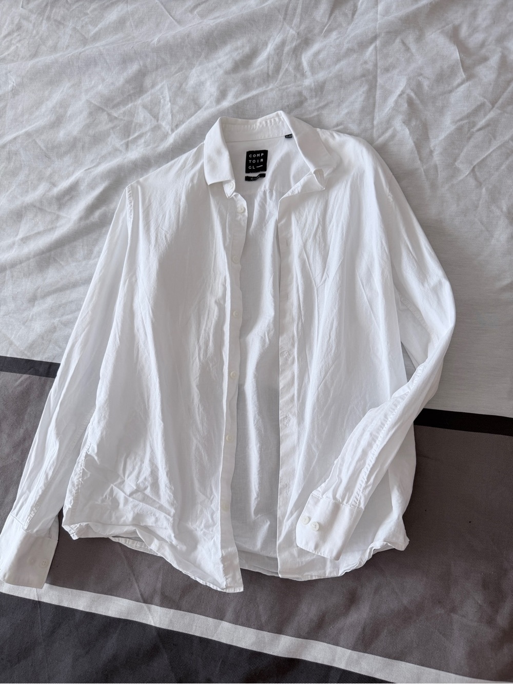 White Lightweight Men's Shirt Jacket
